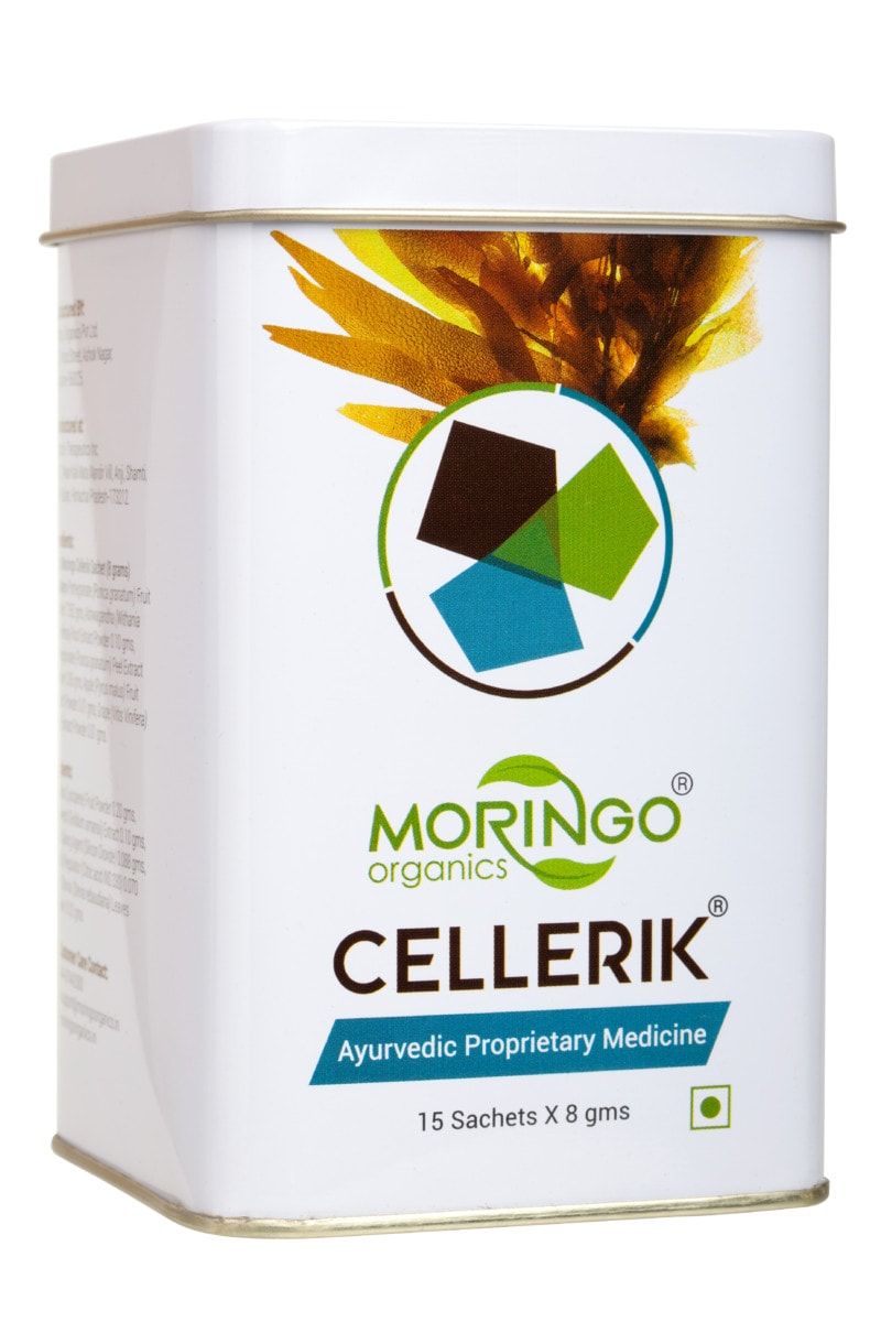 Moringo Organics Cellerik tin on a white background